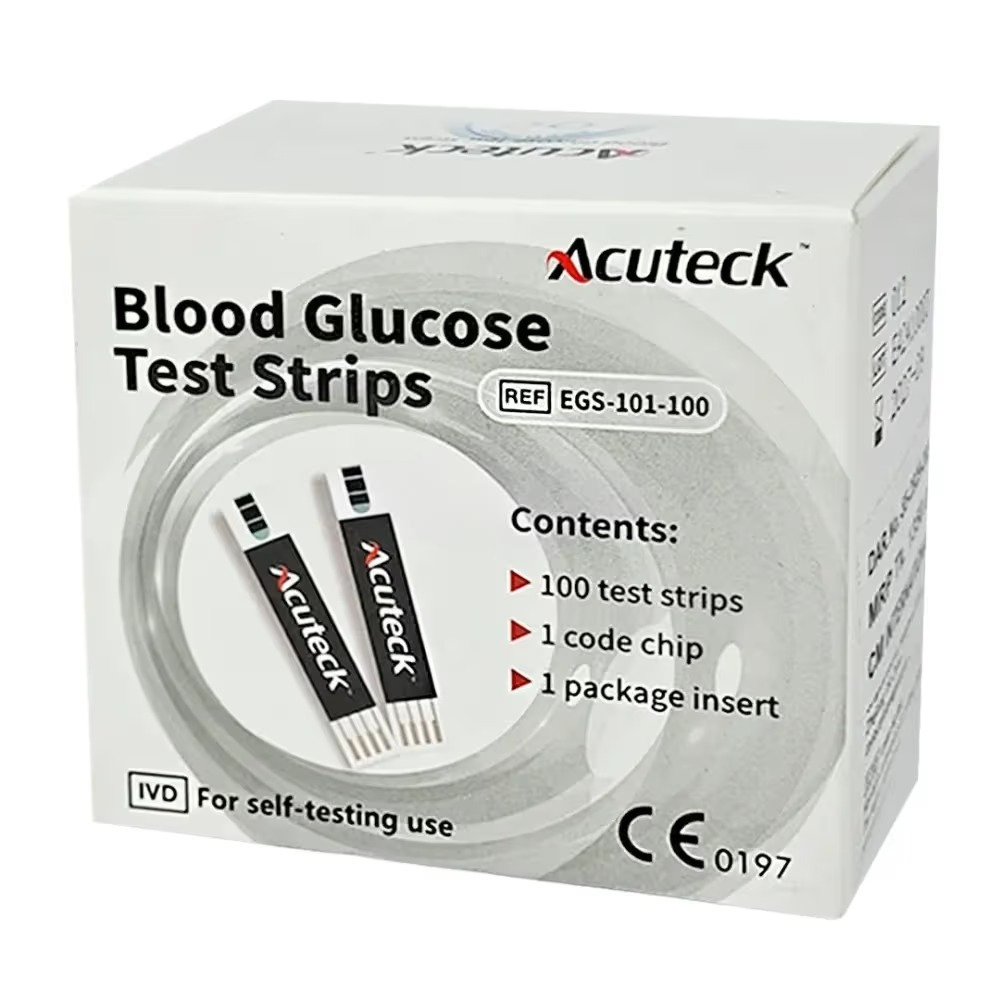 kvnk Acuteck Blood Glucose Test Strips 100's Pack - Image 1