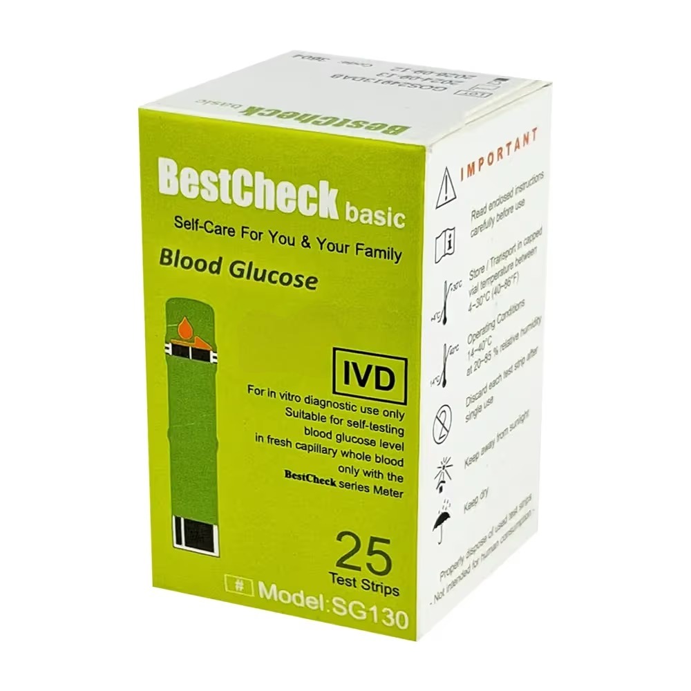 BestCheck Basic Blood Glucose Strip 25's Pack