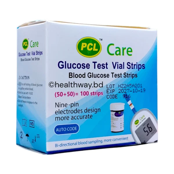 PCL Care Blood Glucose Strip 50*2=100 's Pack